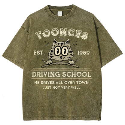 Roadster Driving School Vintage Distressed T-shirt