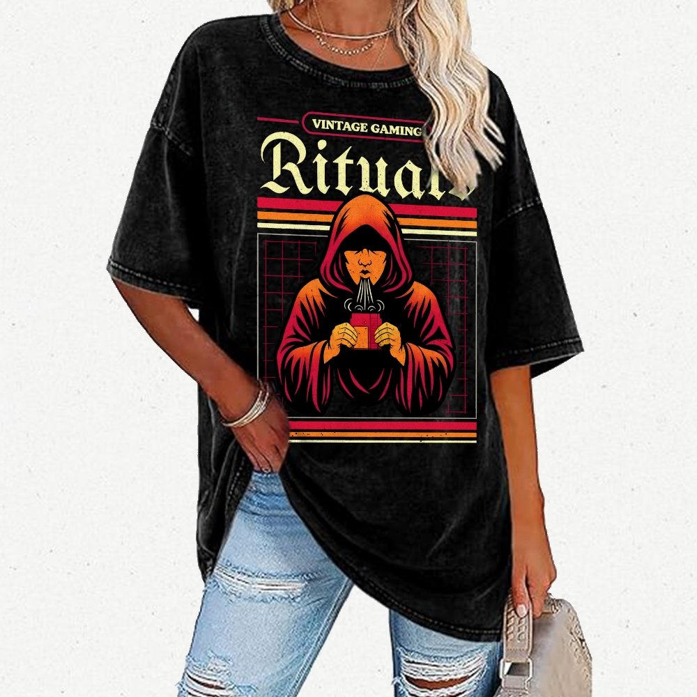 Vintage Gaming Rituals Buy Now Vintage Distressed T-shirt