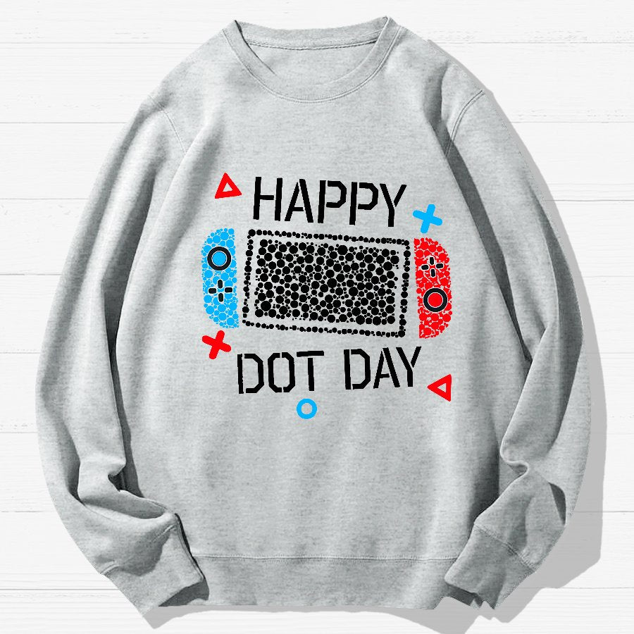 Happy International Dot Day Geek Cotton Sweatshirt