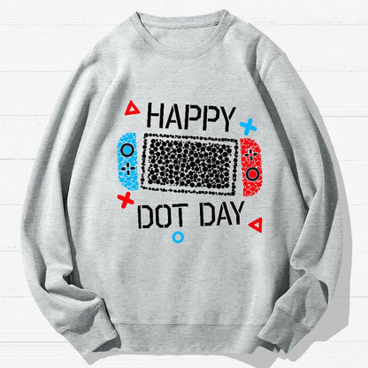 Happy International Dot Day Geek Cotton Sweatshirt