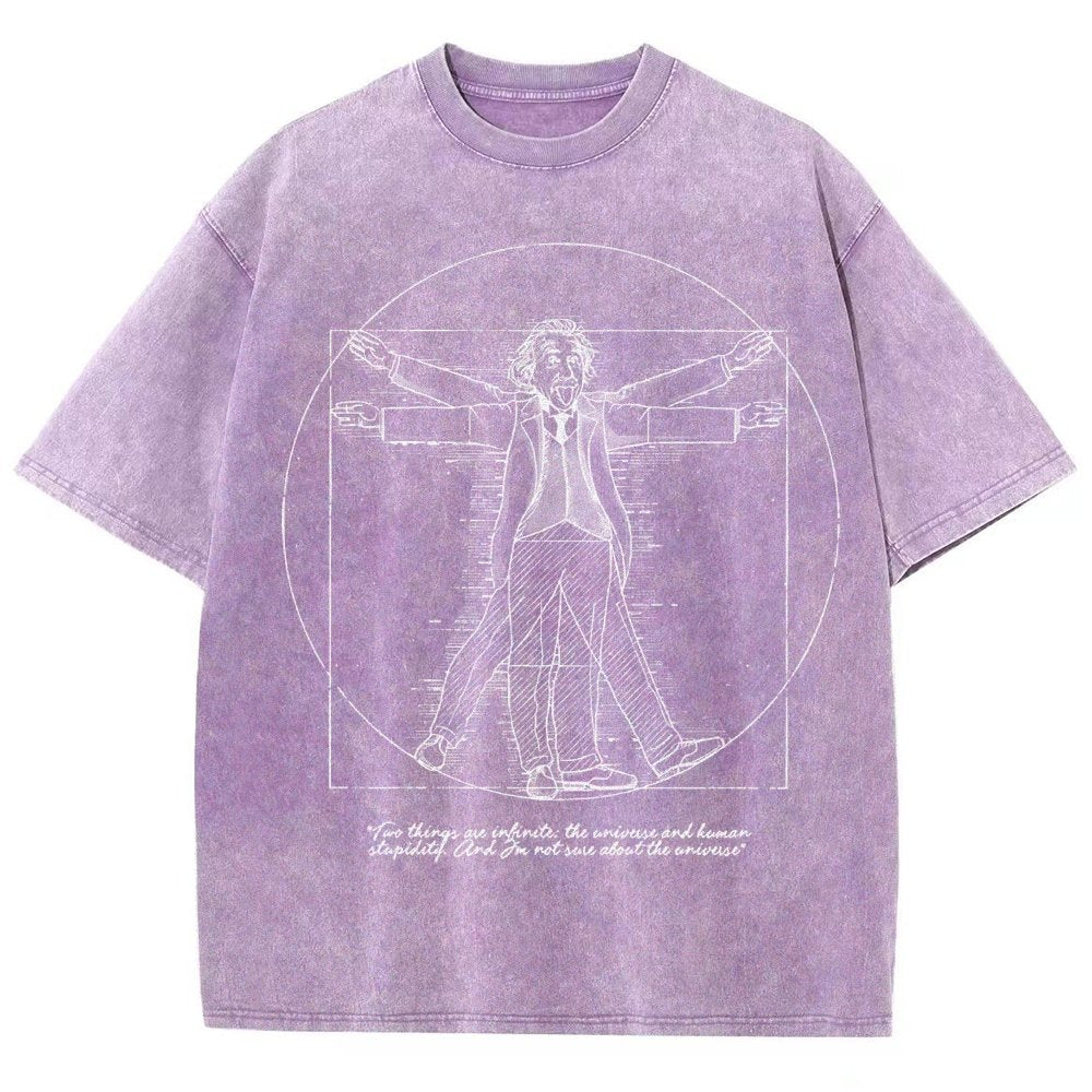 Vitruvian Genius Vintage Distressed T-shirt