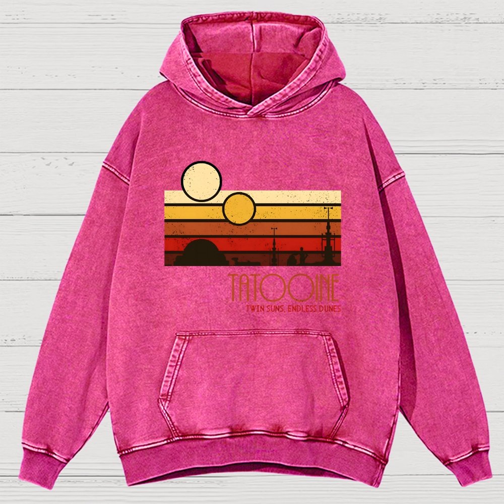 Dual Suns Vast Dunes Vintage Distressed Hoodie