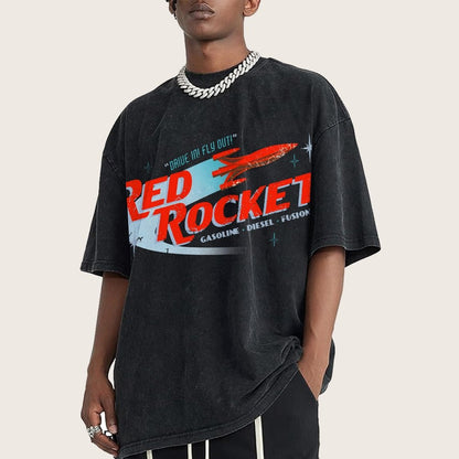 Red Rocket Vintage Distressed T-shirt