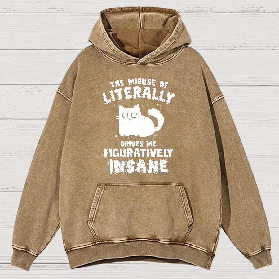 Figuratively Insane Vintage Distressed Hoodie