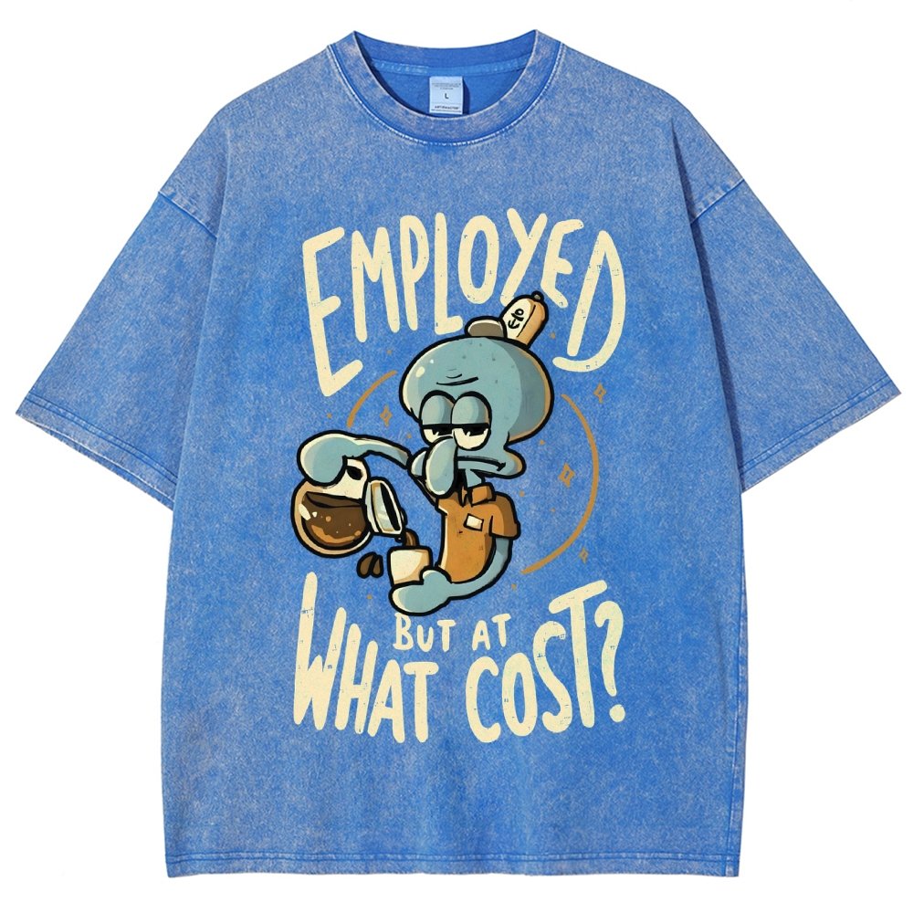 Employed But At What Cost Vintage Distressed T-shirt