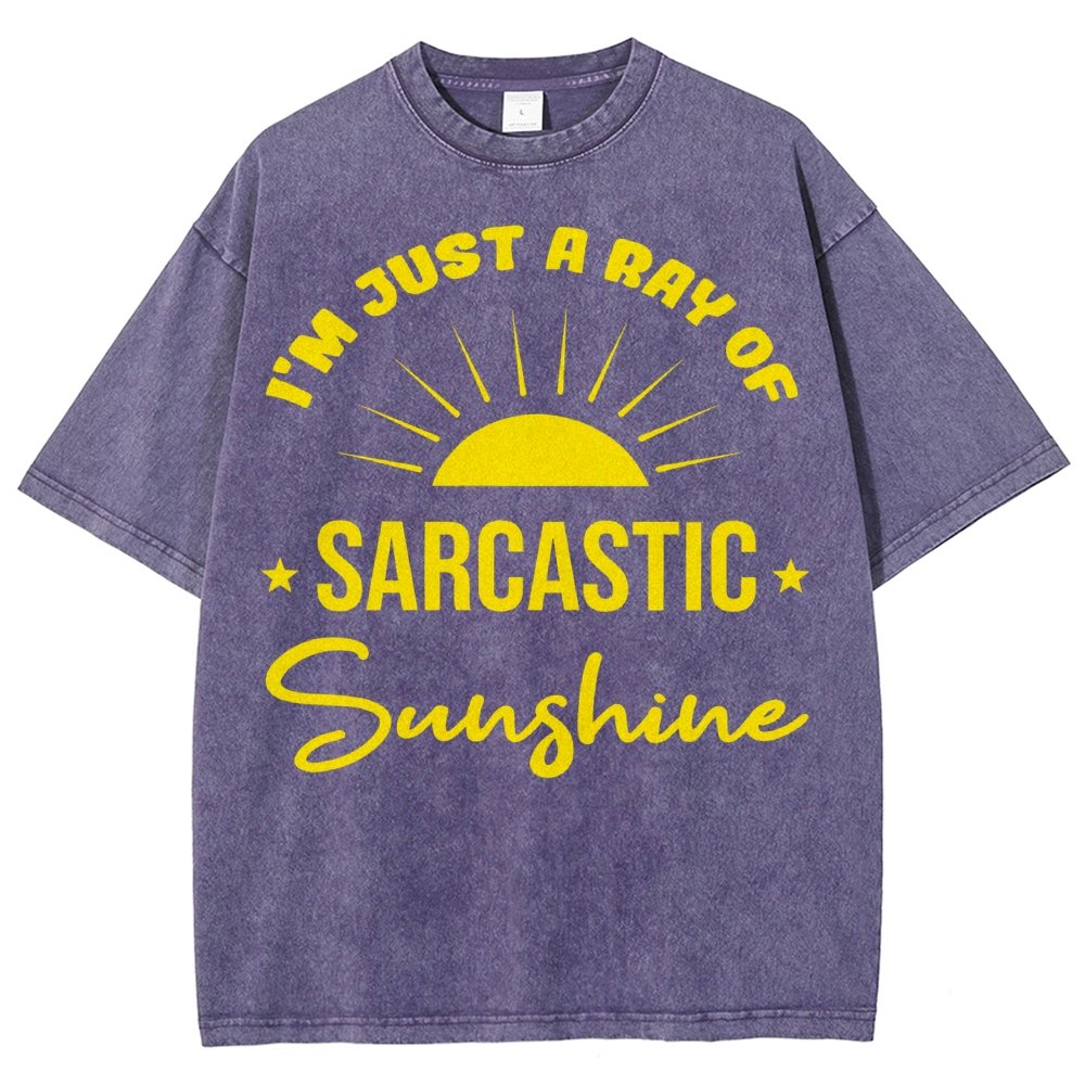 I'm Just A Ray Of Sarcastic Sunshine, Funny Sarcastic Sayings Vintage Distressed T-shirt