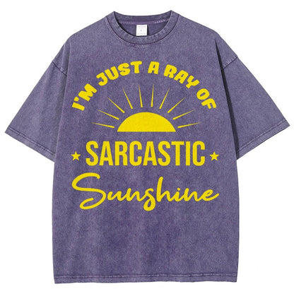 I'm Just A Ray Of Sarcastic Sunshine, Funny Sarcastic Sayings Vintage Distressed T-shirt