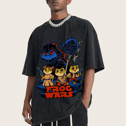 Frog Wars Vintage Distressed T-shirt