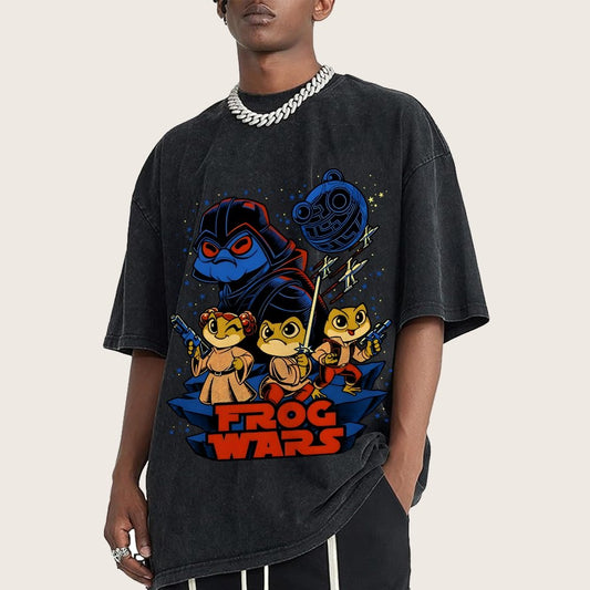 Frog Wars Vintage Distressed T-shirt