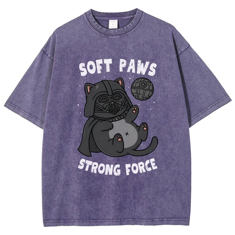 Soft Paws Strong Force Vintage Distressed T-shirt