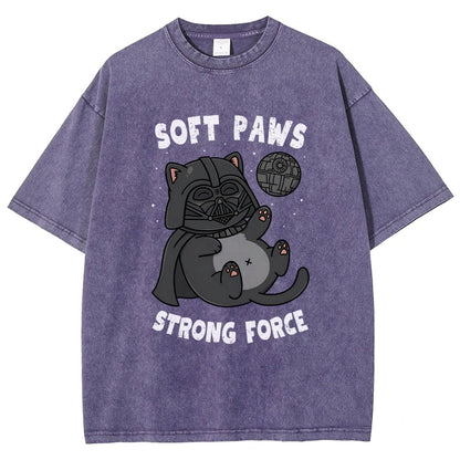 Soft Paws Strong Force Vintage Distressed T-shirt