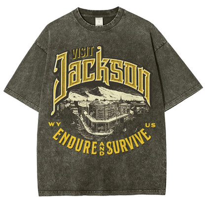 Visit Jackson Vintage Distressed T-shirt