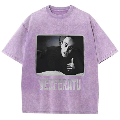 Yesferatu Funny Horror Retro Vintage Distressed T-shirt