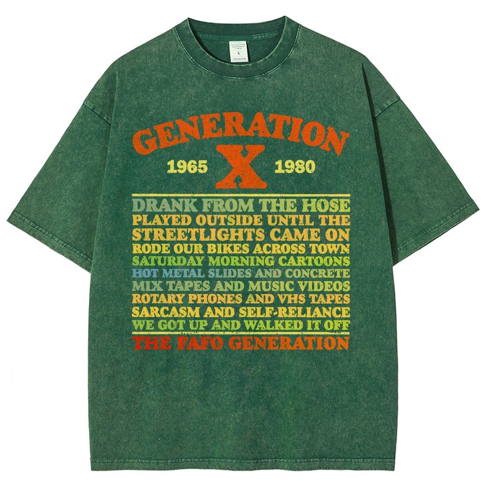 GenX Summer Day Vintage Distressed T-shirt
