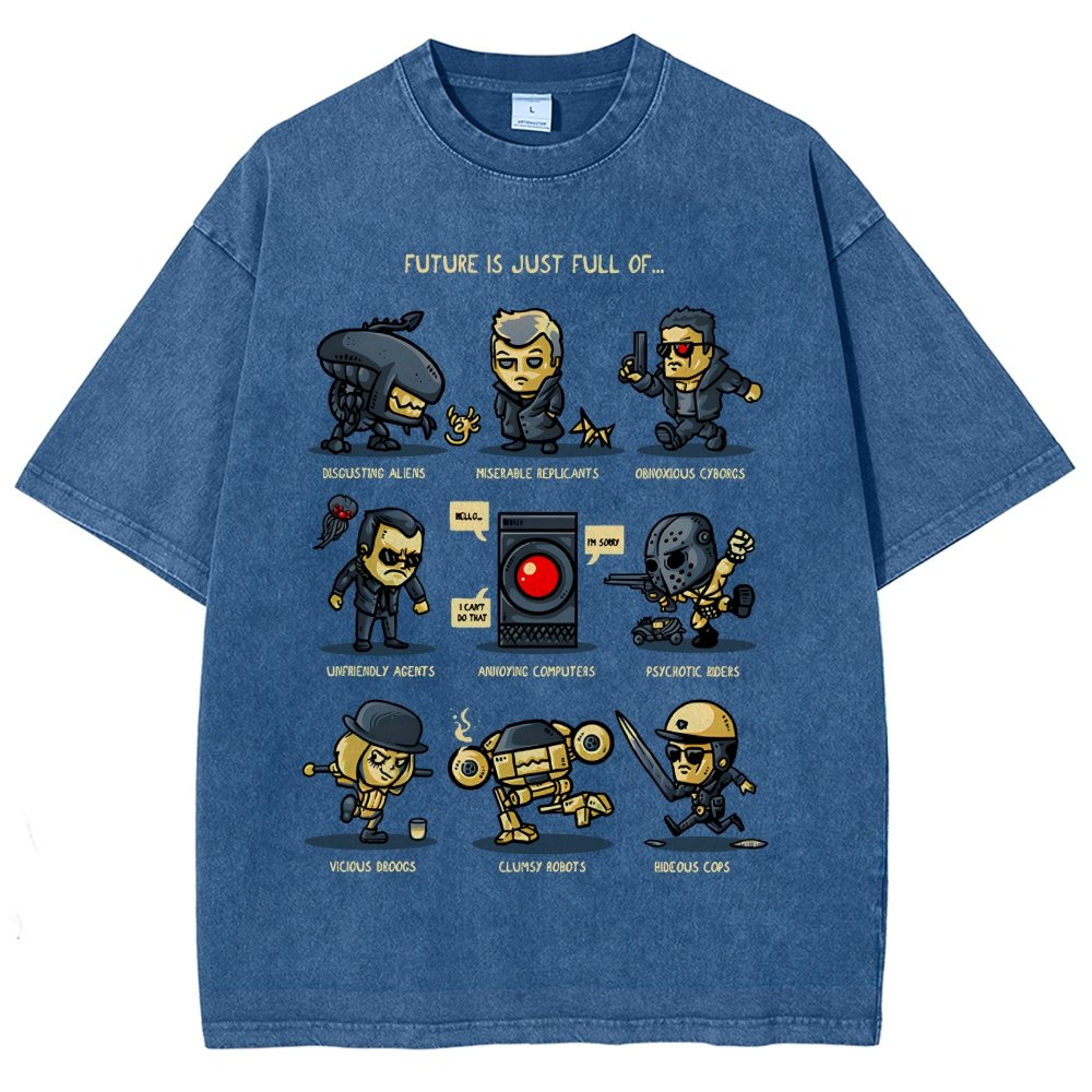 Dystopian Future Vintage Distressed T-shirt