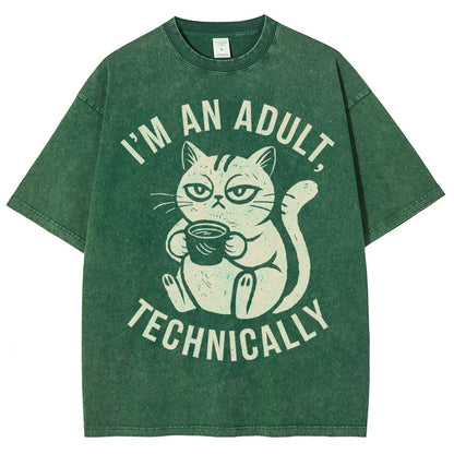 I'm An Adult Technically Vintage Distressed T-shirt