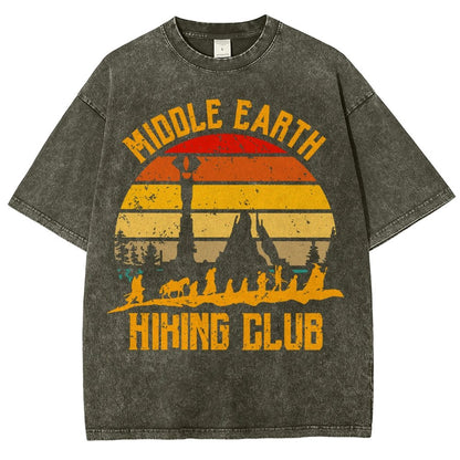 Middle Earth Hiking Club Vintage Distressed T-shirt
