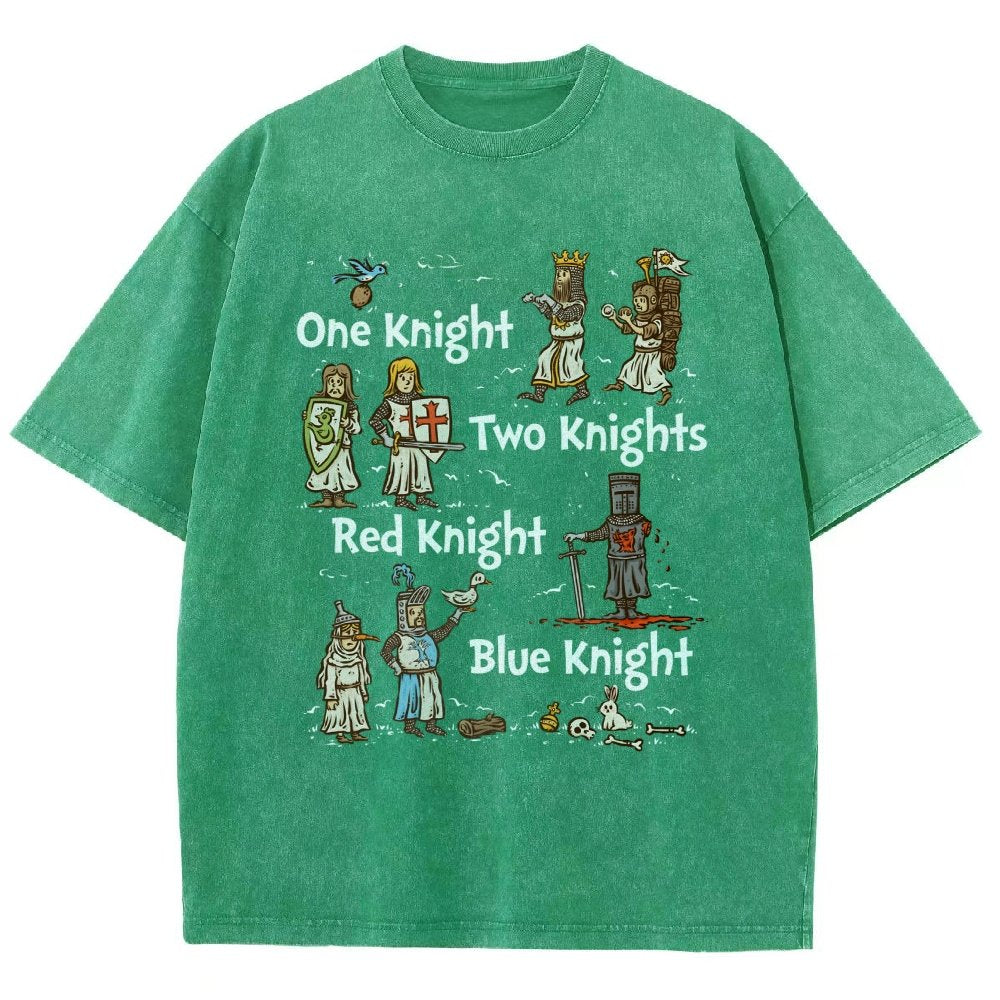 Red Knight Blue Knight Vintage Distressed T-shirt