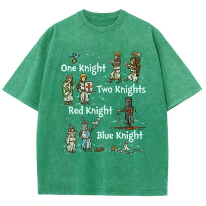 Red Knight Blue Knight Vintage Distressed T-shirt