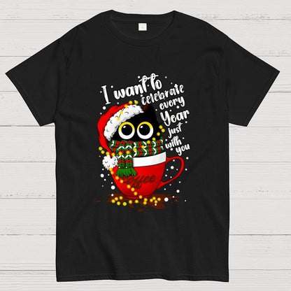 Christmas Cat Geek T-Shirt