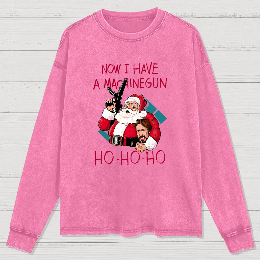 Ho-Ho-Ho Washed Long Sleeve Tee