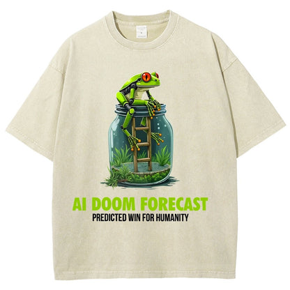 Doom Predicted Win for Humanity Vintage Distressed T-shirt