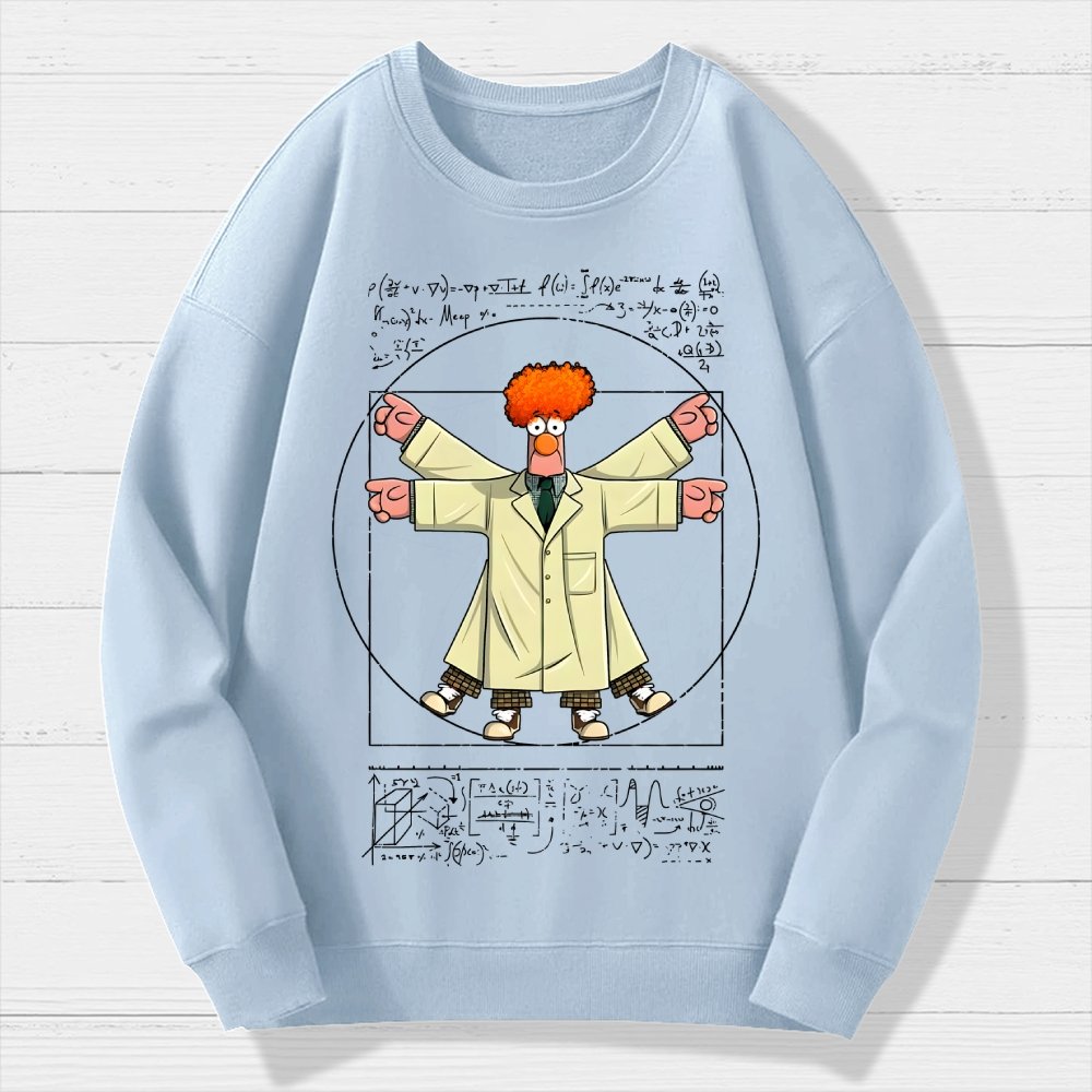 Vitruvian Puppet Geek Cotton Sweatshirt