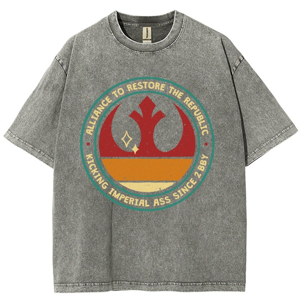 Kicking Galactic Ass Vintage Distressed T-shirt