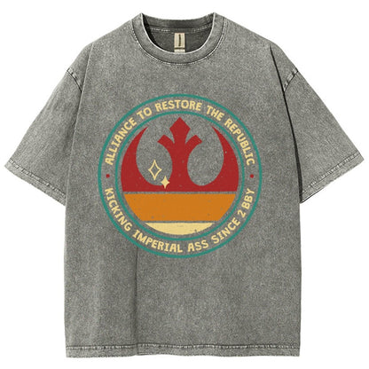 Kicking Galactic Ass Vintage Distressed T-shirt