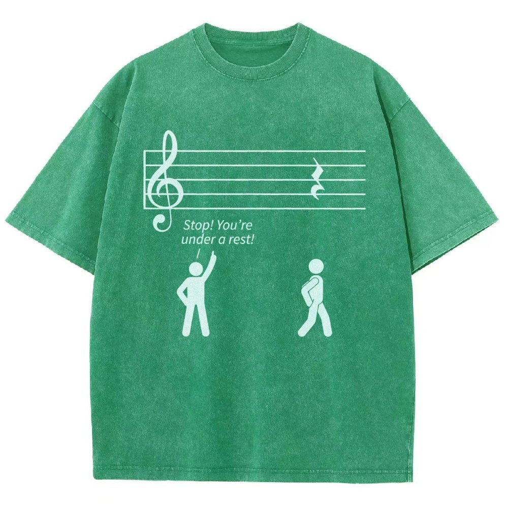 Stop Under A Rest Music Vintage Distressed T-shirt