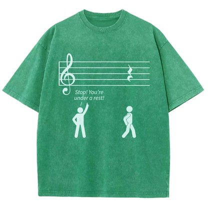 Stop Under A Rest Music Vintage Distressed T-shirt