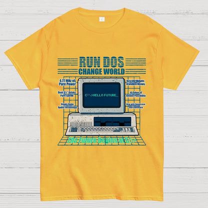 Run DOS, Change World Geek T-Shirt