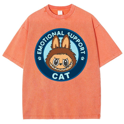 Emotional Support Cat Vintage Distressed T-shirt