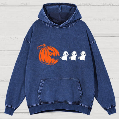 Funny Halloween Ghost  Vintage Distressed Hoodie