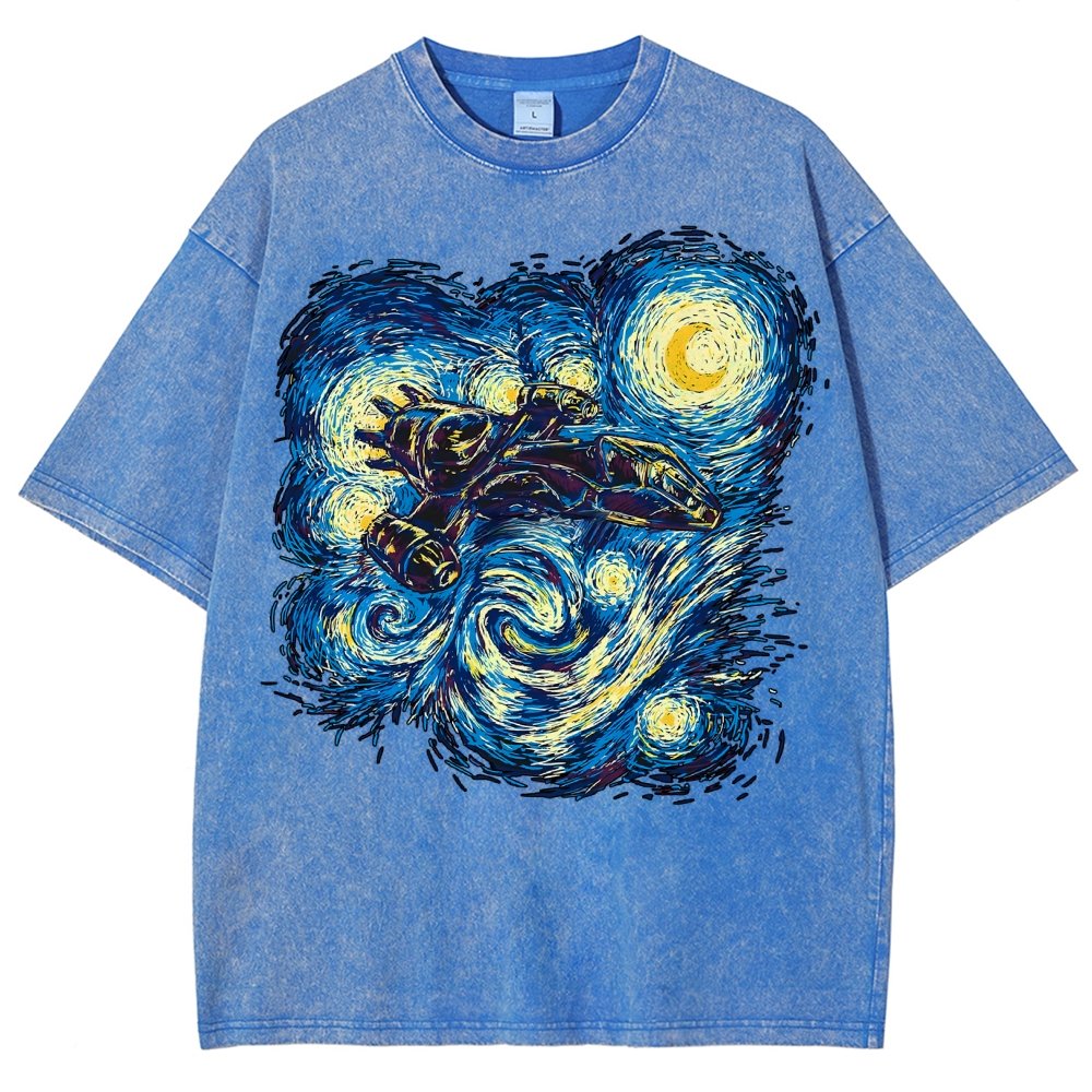 Starry Flight Vintage Distressed T-shirt