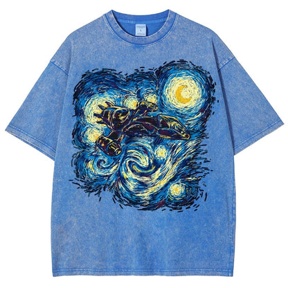 Starry Flight Vintage Distressed T-shirt