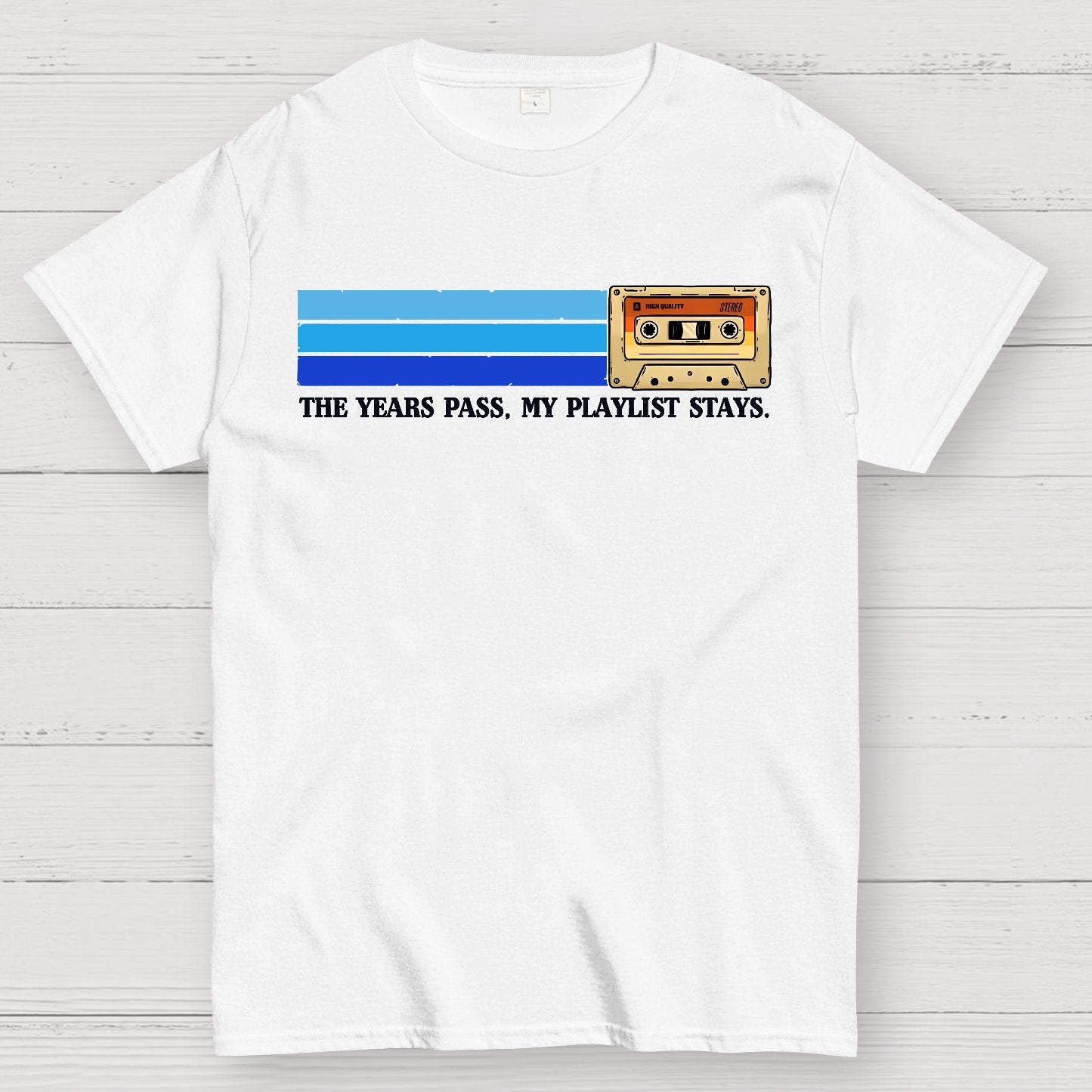 The Years Pass, My Playlist Stays Geek T-Shirt