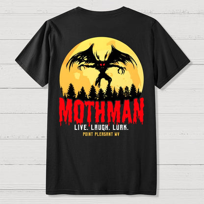 Mothman Cryptid Vintage Front And Back Printing Geek T-Shirt