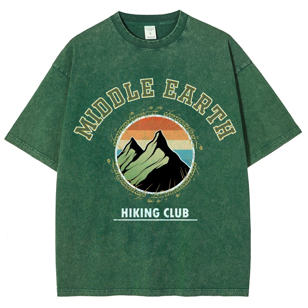 Middle Earth Hiking Club Vintage Distressed T-shirt