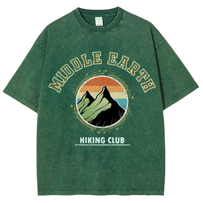 Middle Earth Hiking Club Vintage Distressed T-shirt
