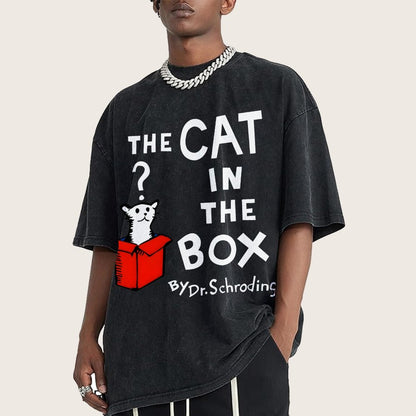 The Cat in the Box Vintage Distressed T-shirt