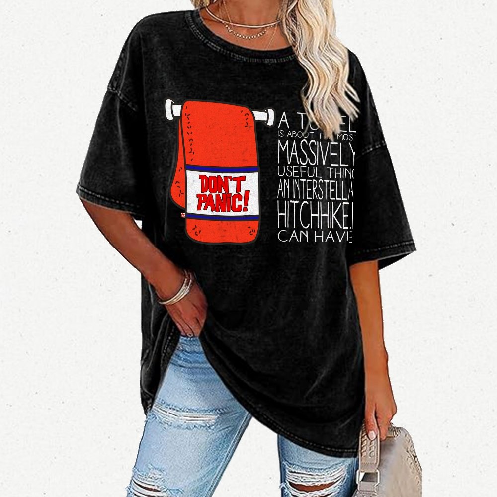Don't Panic Vintage Distressed T-shirt