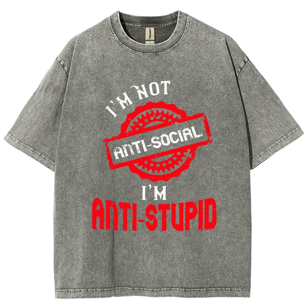 Anti-Stupid Vintage Distressed T-shirt