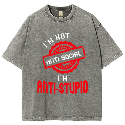 Anti-Stupid Vintage Distressed T-shirt