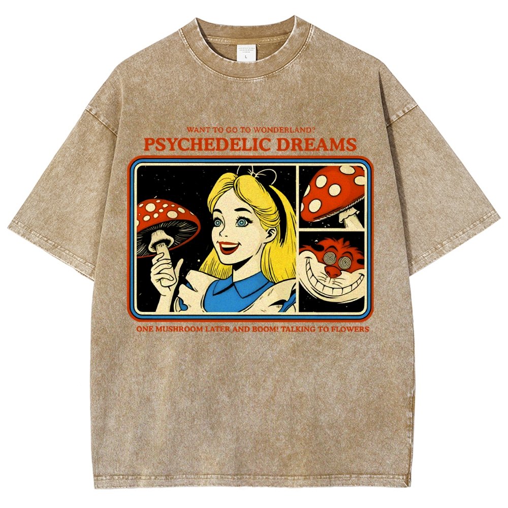 Psychedelic Dreams Vintage Distressed T-shirt