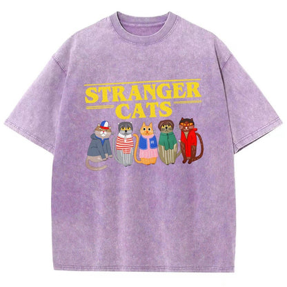 Stranger Cats Vintage Distressed T-shirt