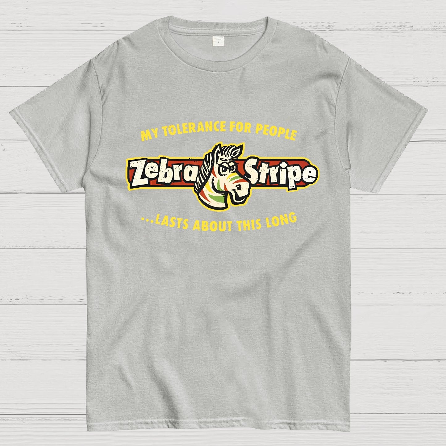 Zebra Fruit Stripe Gum Geeky T-Shirt