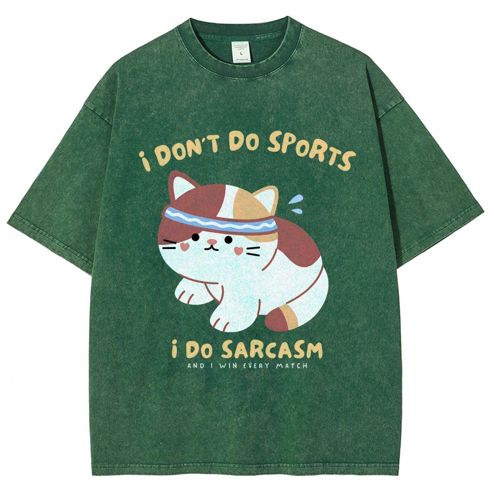 I Don't Do Sports I Do Sarcasm Vintage Distressed T-shirt