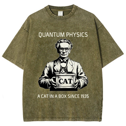 Schrödinger's Cat Quantum Vintage Distressed T-shirt