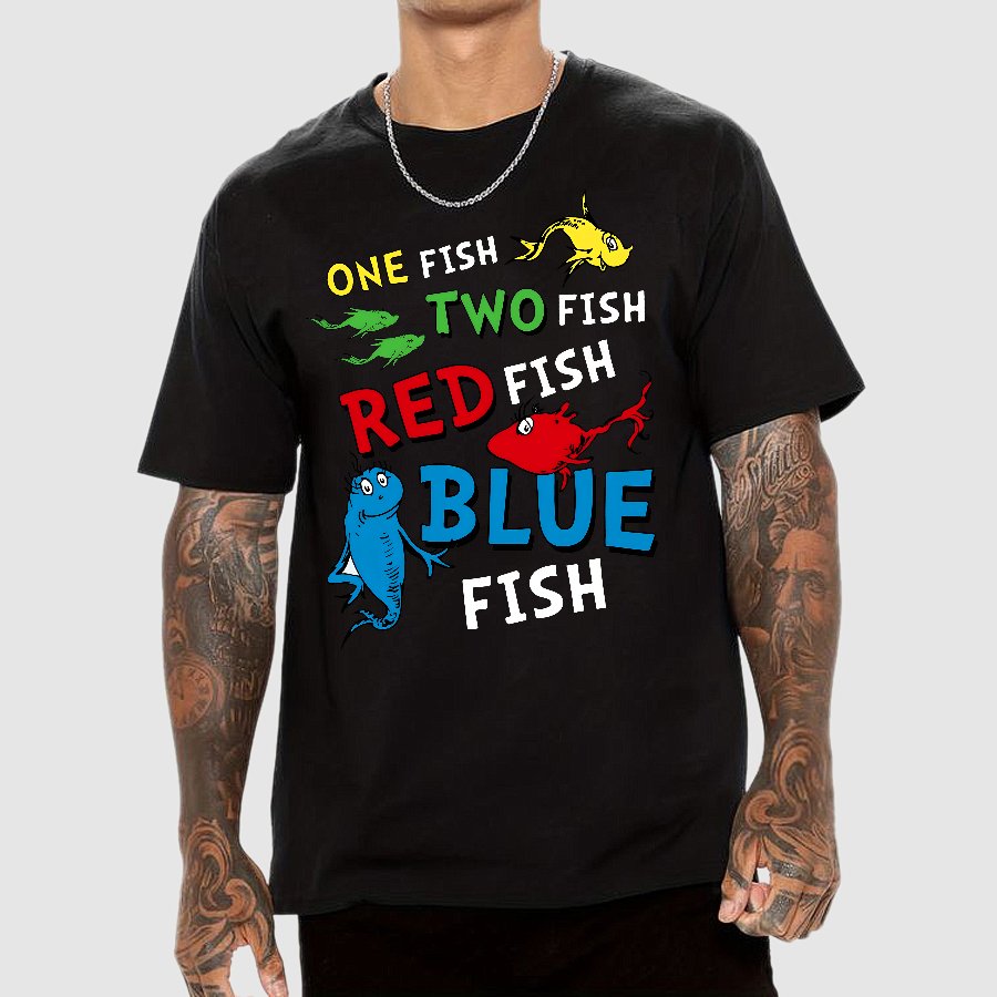 One Fish Two Fish,Reading Day Nerd Geek T-Shirt